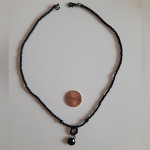 Elegant Black Beaded Necklace